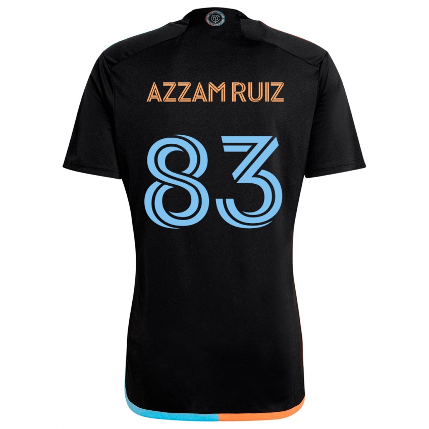 Børn Camil Azzam Ruiz #83 Sort Orange Blå Udebane Spillertrøjer 2024/25 Trøje T-Shirt