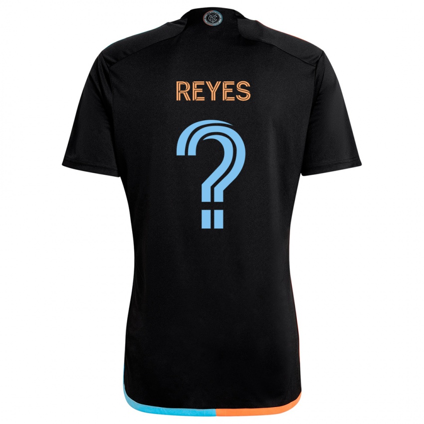 Børn Andrew Reyes #0 Sort Orange Blå Udebane Spillertrøjer 2024/25 Trøje T-Shirt