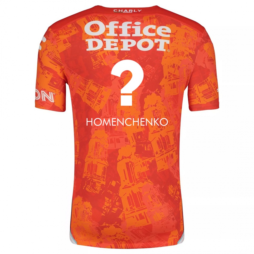 Børn Santiago Homenchenko #0 Orange Hvid Udebane Spillertrøjer 2024/25 Trøje T-Shirt