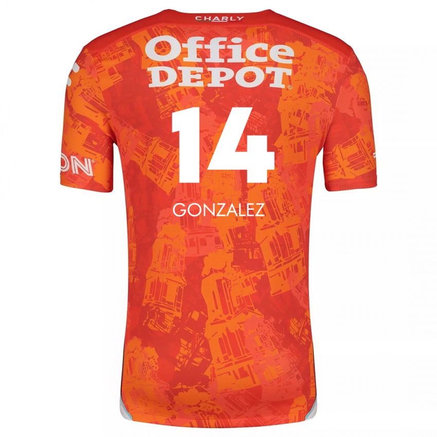 Børn Arturo González #14 Orange Hvid Udebane Spillertrøjer 2024/25 Trøje T-Shirt