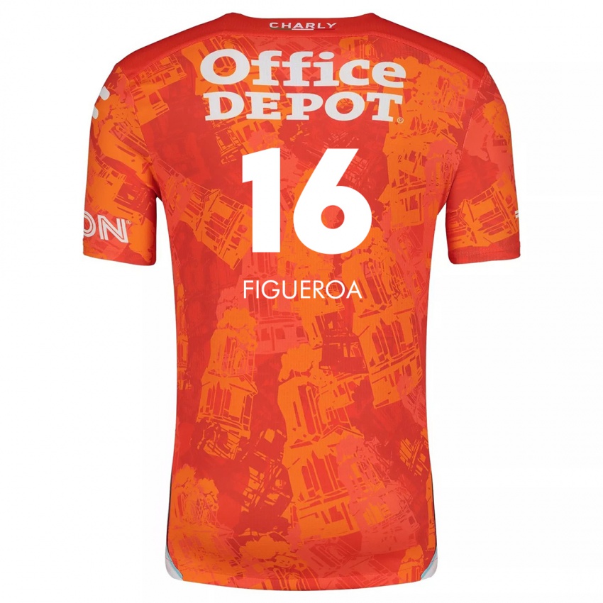 Børn Antonio Figueroa #16 Orange Hvid Udebane Spillertrøjer 2024/25 Trøje T-Shirt