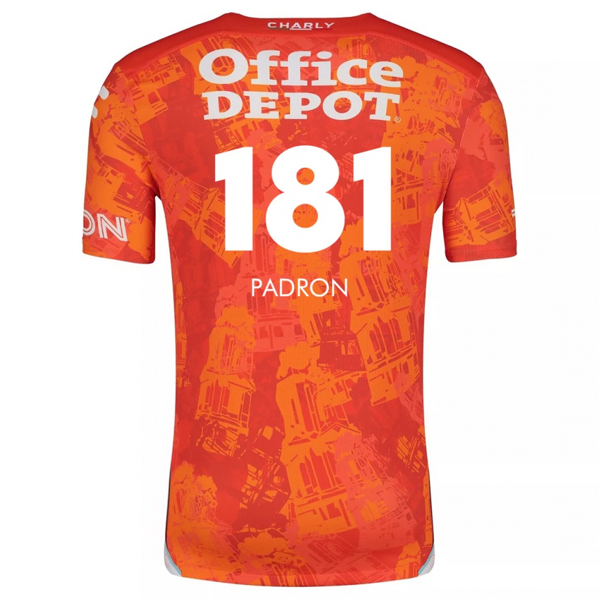 Børn Romeo Padrón #181 Orange Hvid Udebane Spillertrøjer 2024/25 Trøje T-Shirt