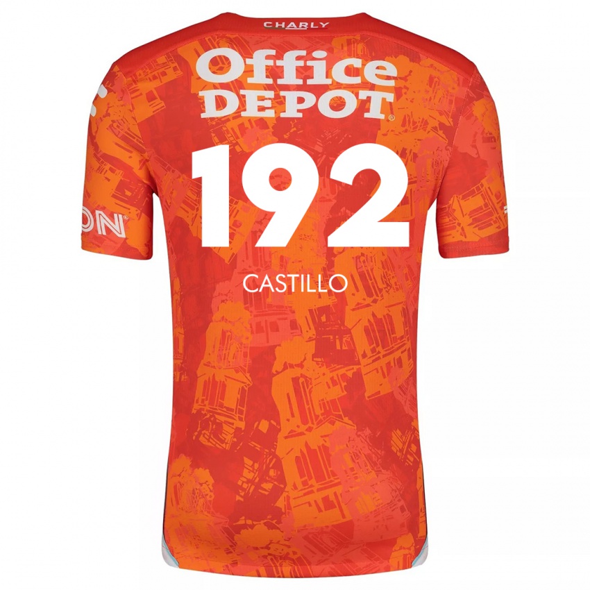 Børn José Castillo #192 Orange Hvid Udebane Spillertrøjer 2024/25 Trøje T-Shirt