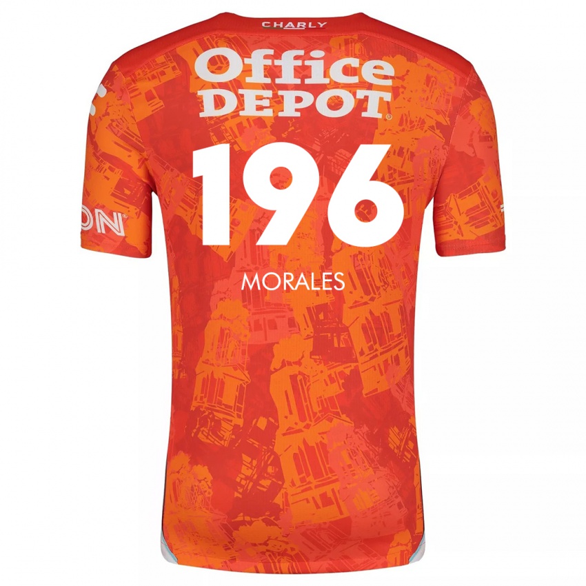 Børn Erik Morales #196 Orange Hvid Udebane Spillertrøjer 2024/25 Trøje T-Shirt