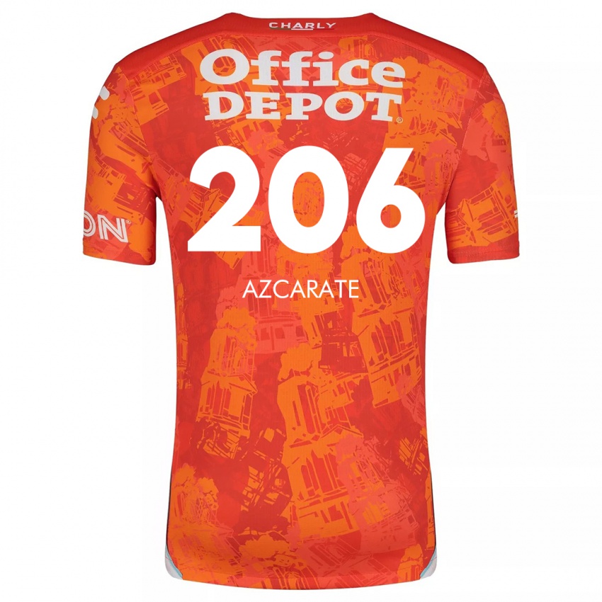 Børn Yerar Azcárate #206 Orange Hvid Udebane Spillertrøjer 2024/25 Trøje T-Shirt