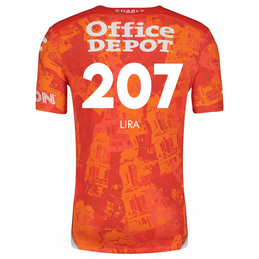 Børn Almir Lira #207 Orange Hvid Udebane Spillertrøjer 2024/25 Trøje T-Shirt