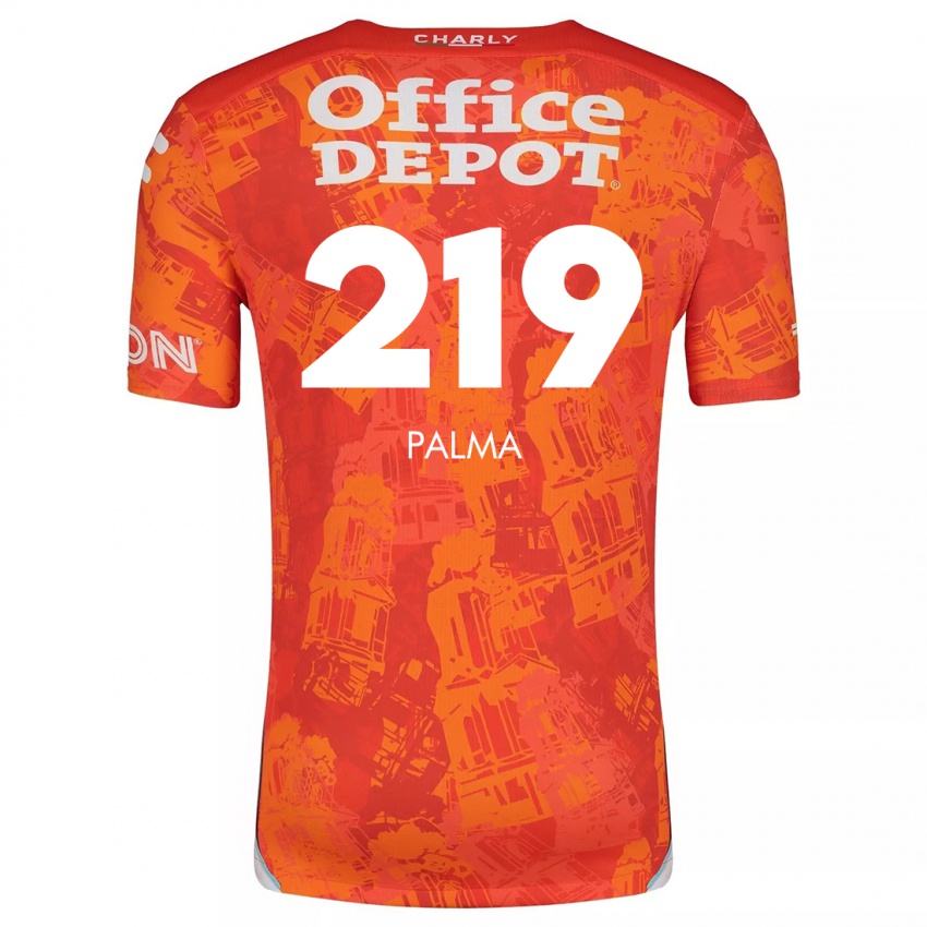 Børn Pablo Palma #219 Orange Hvid Udebane Spillertrøjer 2024/25 Trøje T-Shirt