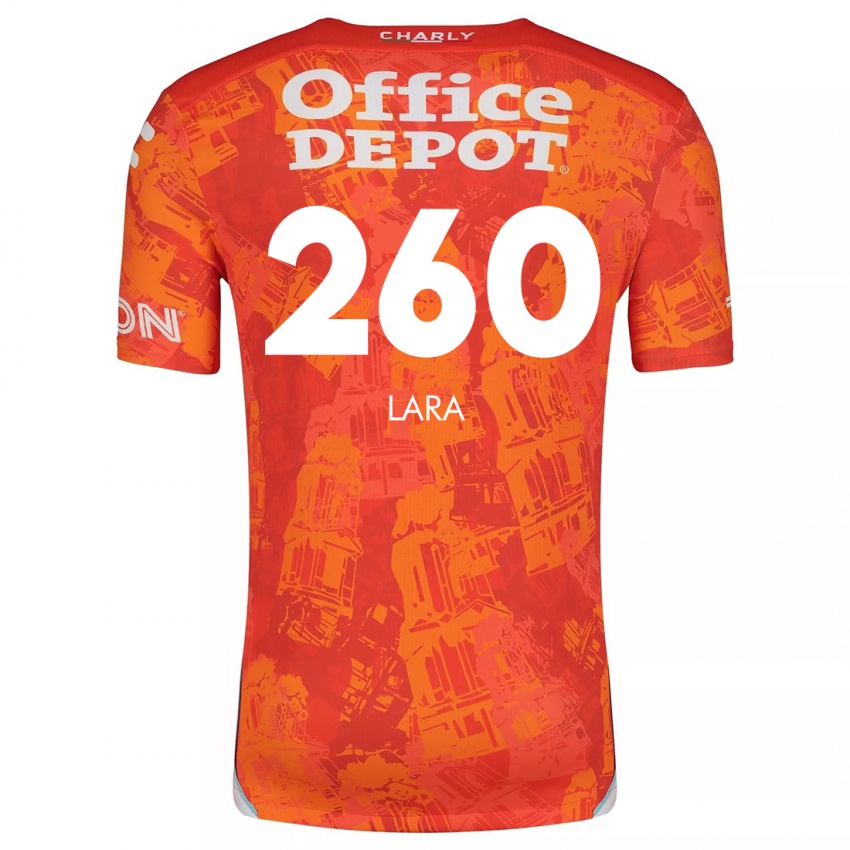 Børn Jesús Lara #260 Orange Hvid Udebane Spillertrøjer 2024/25 Trøje T-Shirt