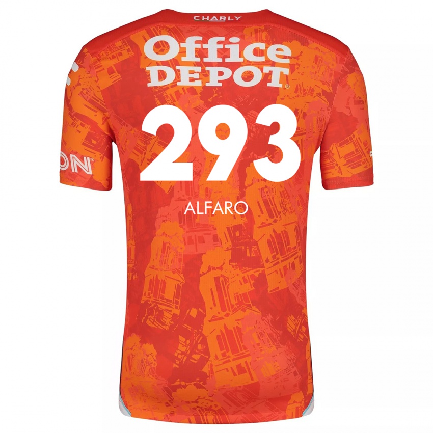 Børn Cristóbal Alfaro #293 Orange Hvid Udebane Spillertrøjer 2024/25 Trøje T-Shirt