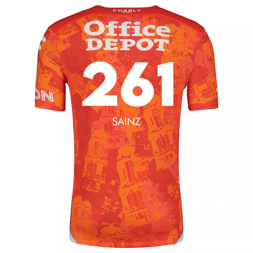 Børn Diego Sáinz #261 Orange Hvid Udebane Spillertrøjer 2024/25 Trøje T-Shirt