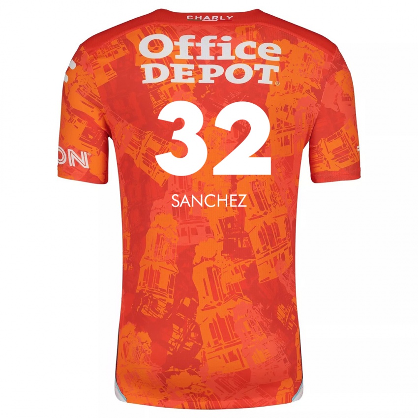 Børn Luis Sánchez #32 Orange Hvid Udebane Spillertrøjer 2024/25 Trøje T-Shirt