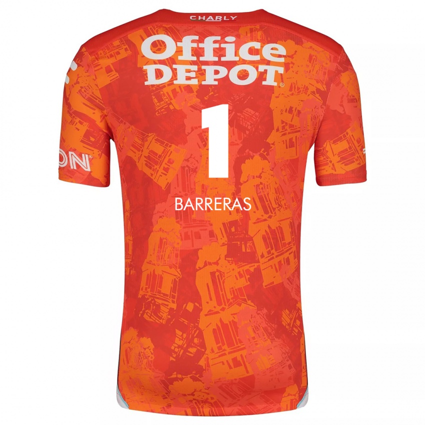 Børn Esthefanny Barreras #1 Orange Hvid Udebane Spillertrøjer 2024/25 Trøje T-Shirt