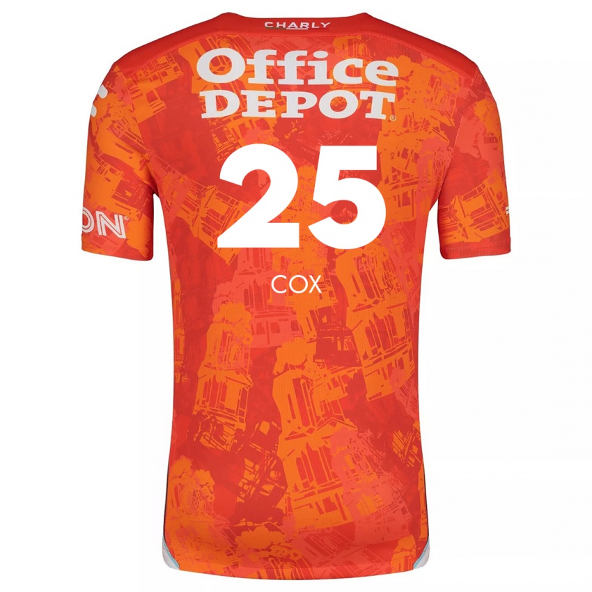 Børn Marta Cox #25 Orange Hvid Udebane Spillertrøjer 2024/25 Trøje T-Shirt