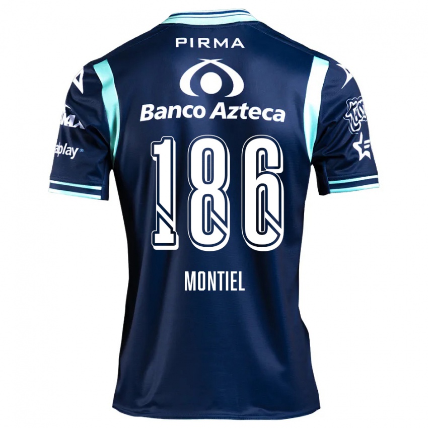 Børn Santiago Montiel #186 Marine Blå Udebane Spillertrøjer 2024/25 Trøje T-Shirt