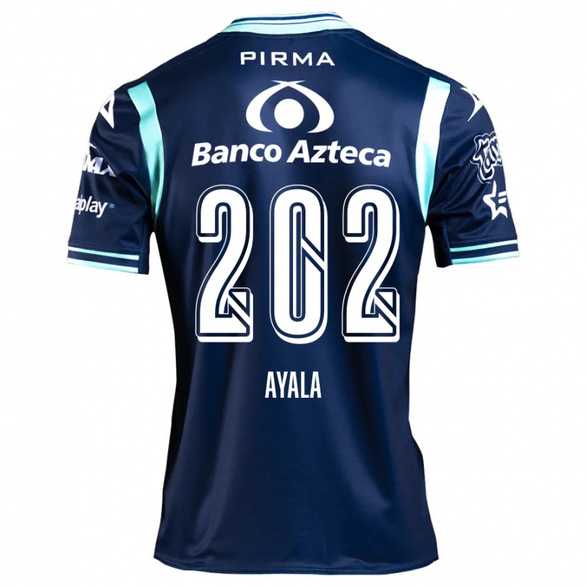 Børn Diego Ayala #202 Marine Blå Udebane Spillertrøjer 2024/25 Trøje T-Shirt