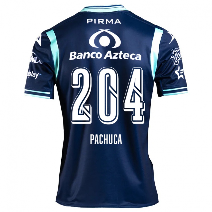 Børn José Pachuca #204 Marine Blå Udebane Spillertrøjer 2024/25 Trøje T-Shirt