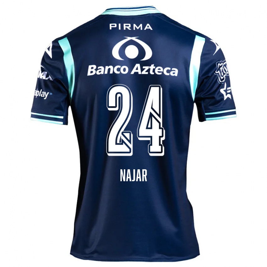 Børn Ivonne Najar #24 Marine Blå Udebane Spillertrøjer 2024/25 Trøje T-Shirt