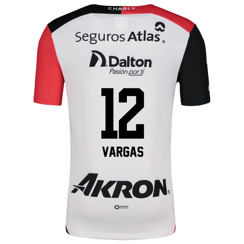 Børn Camilo Vargas #12 Hvid Rød Sort Udebane Spillertrøjer 2024/25 Trøje T-Shirt