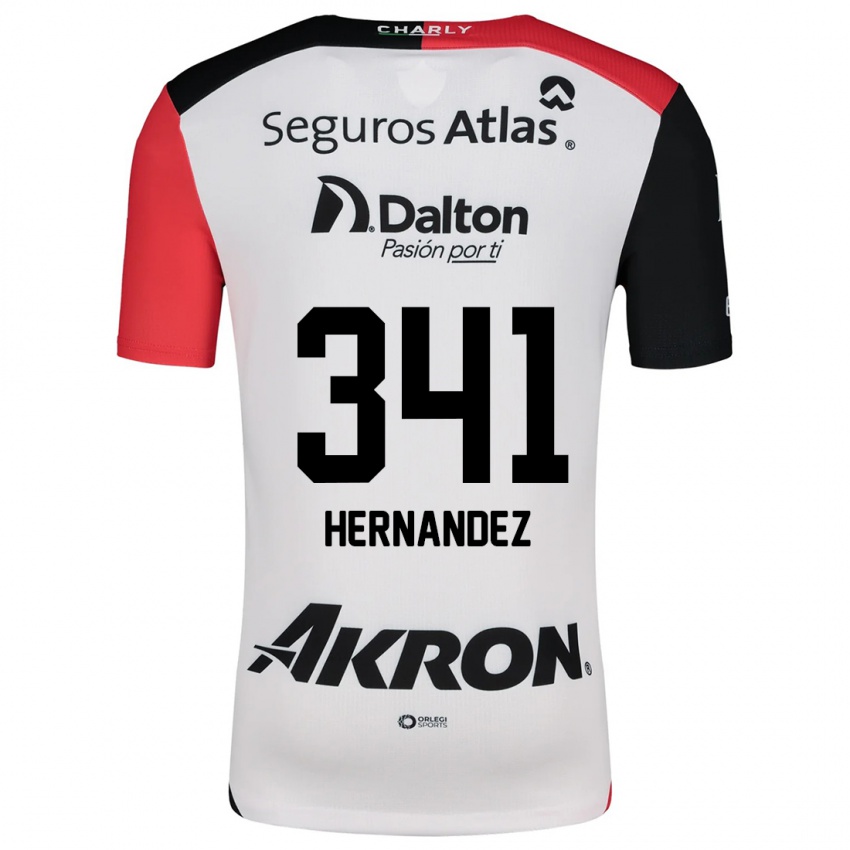 Børn Leonardo Hernández #341 Hvid Rød Sort Udebane Spillertrøjer 2024/25 Trøje T-Shirt