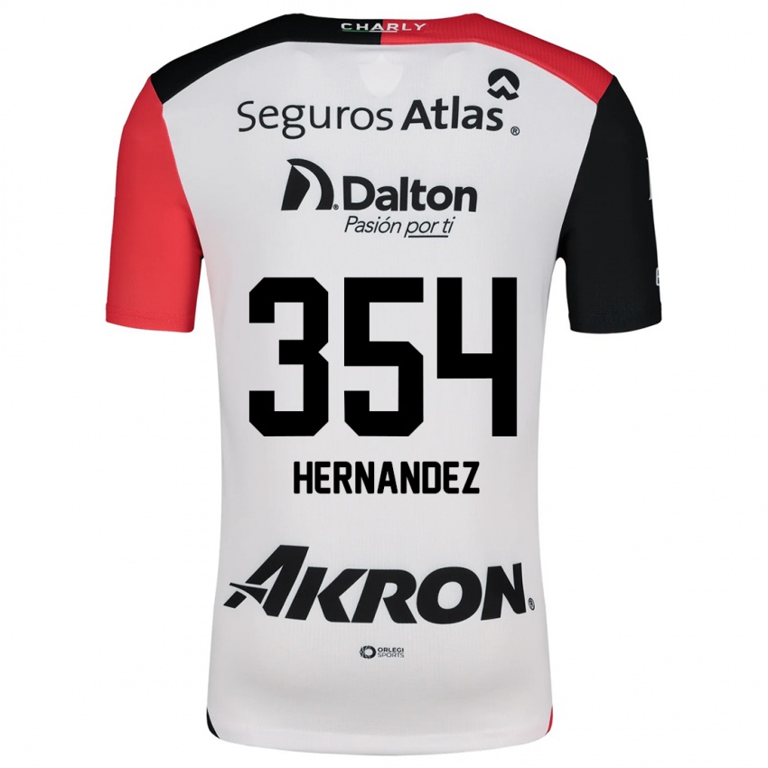 Børn Daniel Hernández #354 Hvid Rød Sort Udebane Spillertrøjer 2024/25 Trøje T-Shirt