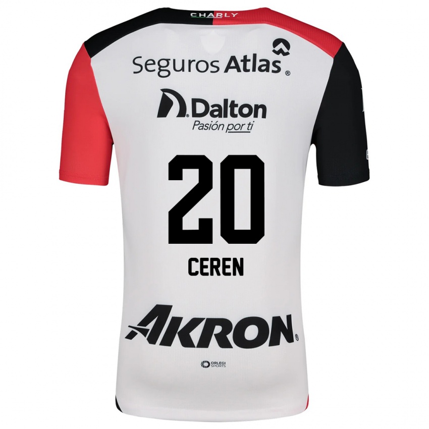 Børn Brenda Cerén #20 Hvid Rød Sort Udebane Spillertrøjer 2024/25 Trøje T-Shirt