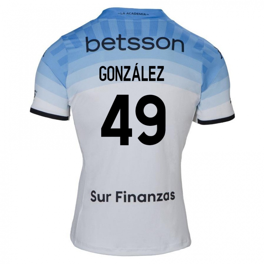 Børn David González #49 Hvid Blå Sort Udebane Spillertrøjer 2024/25 Trøje T-Shirt