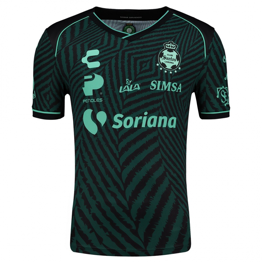 Børn José Zulaica #293 Sort Grøn Udebane Spillertrøjer 2024/25 Trøje T-Shirt