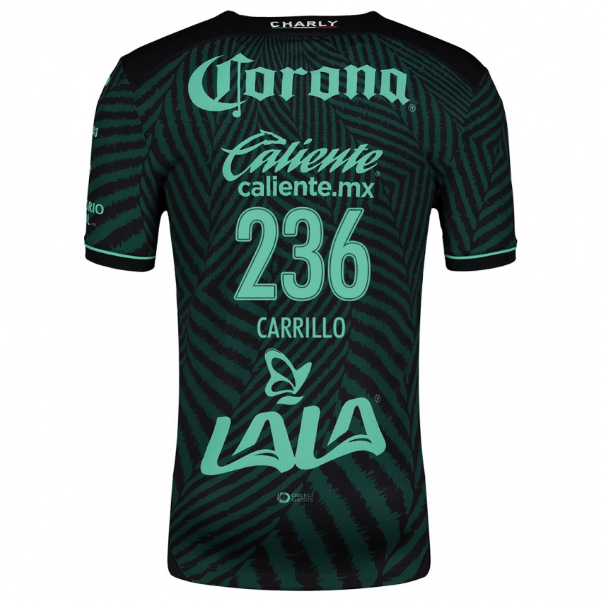 Børn Fernando Carrillo #236 Sort Grøn Udebane Spillertrøjer 2024/25 Trøje T-Shirt