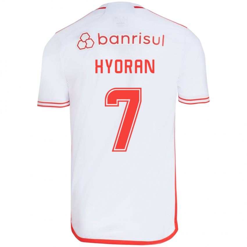 Børn Hyoran #7 Hvid Rød Udebane Spillertrøjer 2024/25 Trøje T-Shirt