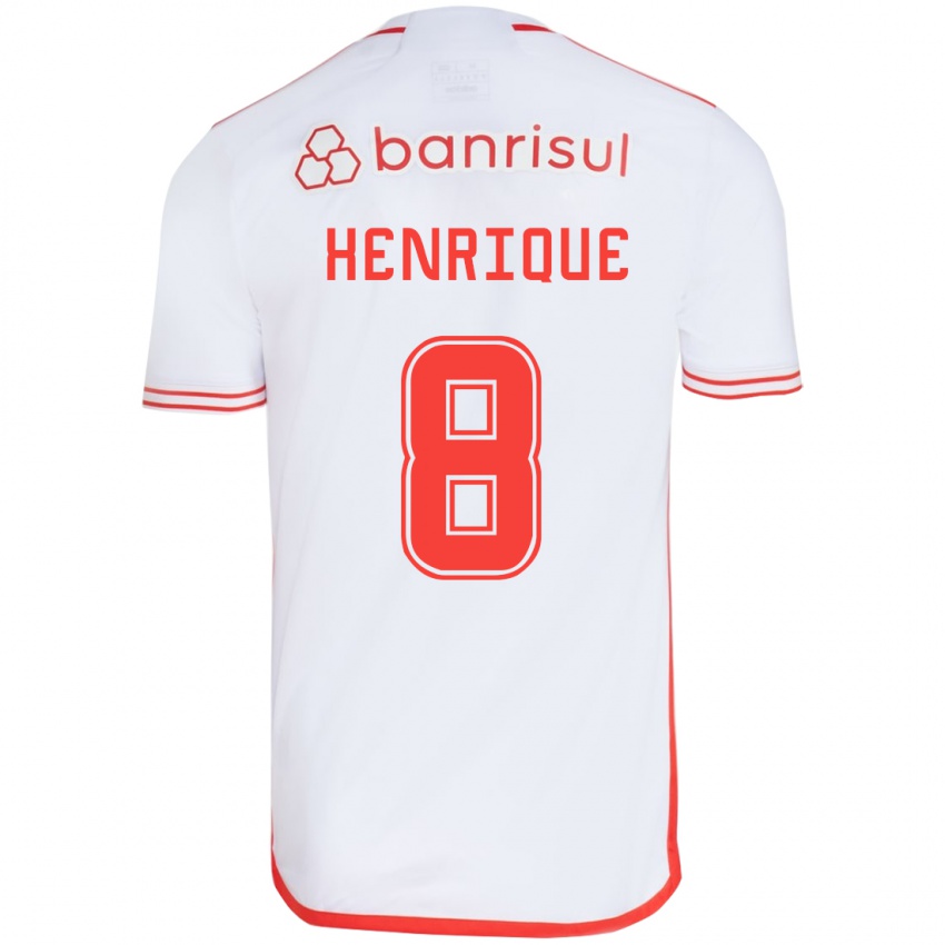 Børn Bruno Henrique #8 Hvid Rød Udebane Spillertrøjer 2024/25 Trøje T-Shirt