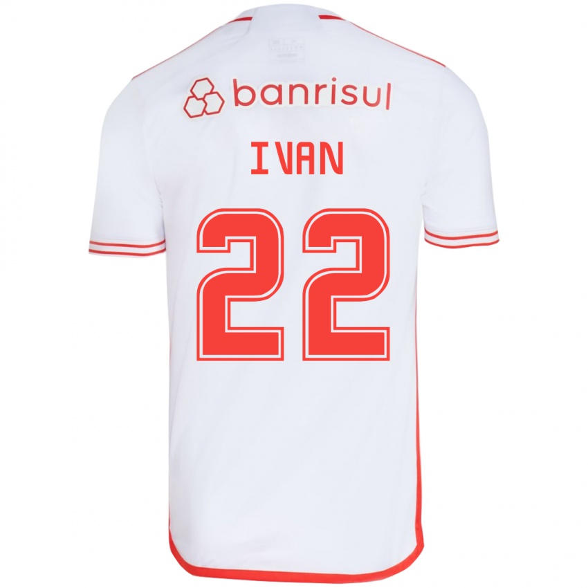 Børn Ivan #22 Hvid Rød Udebane Spillertrøjer 2024/25 Trøje T-Shirt