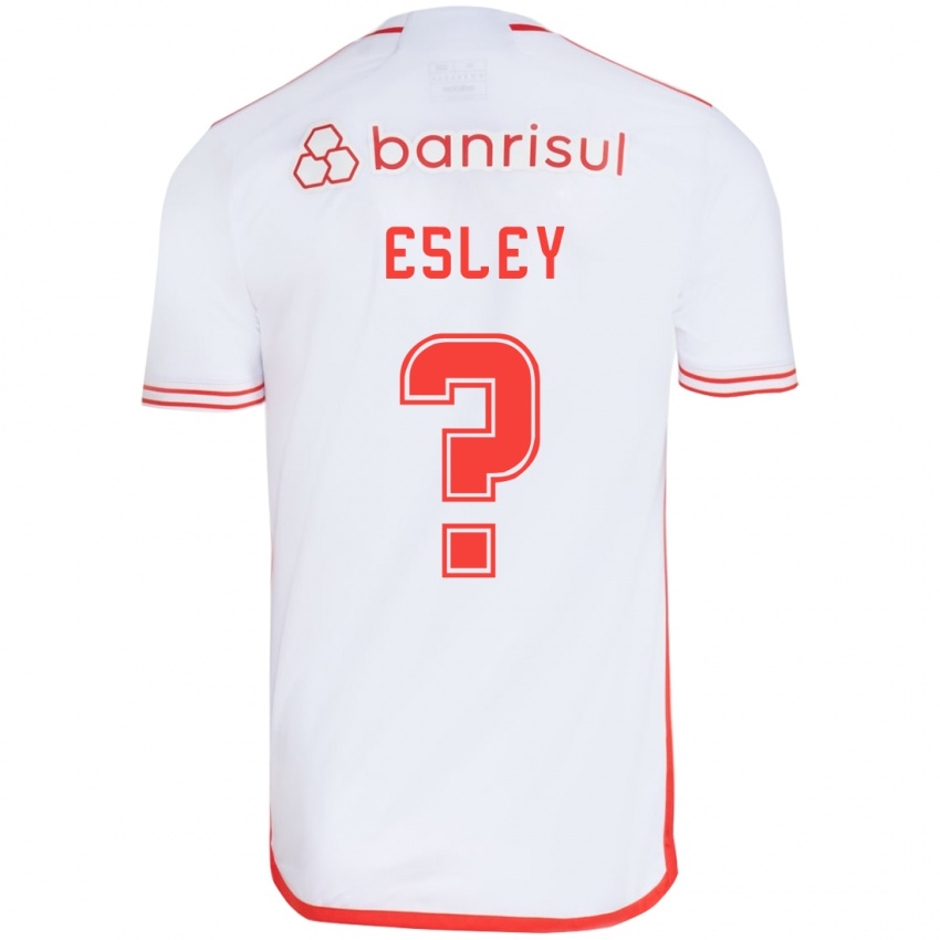 Børn Esley #0 Hvid Rød Udebane Spillertrøjer 2024/25 Trøje T-Shirt