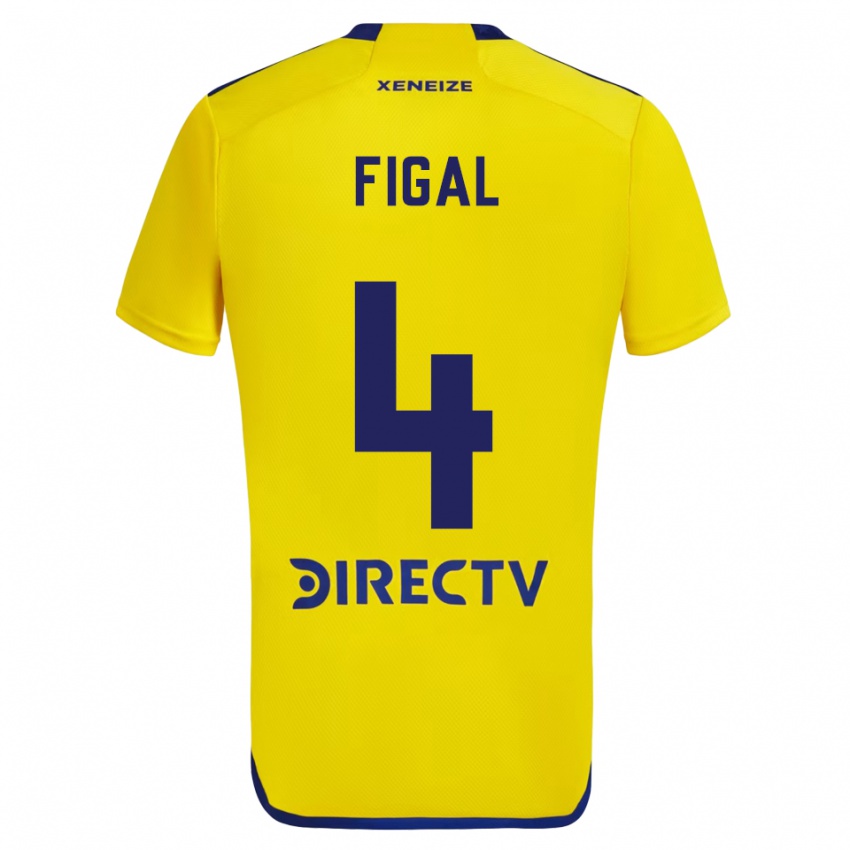 Børn Nicolás Figal #4 Gul Blå Udebane Spillertrøjer 2024/25 Trøje T-Shirt