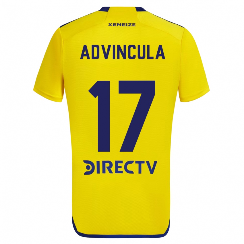 Børn Luis Advincula #17 Gul Blå Udebane Spillertrøjer 2024/25 Trøje T-Shirt