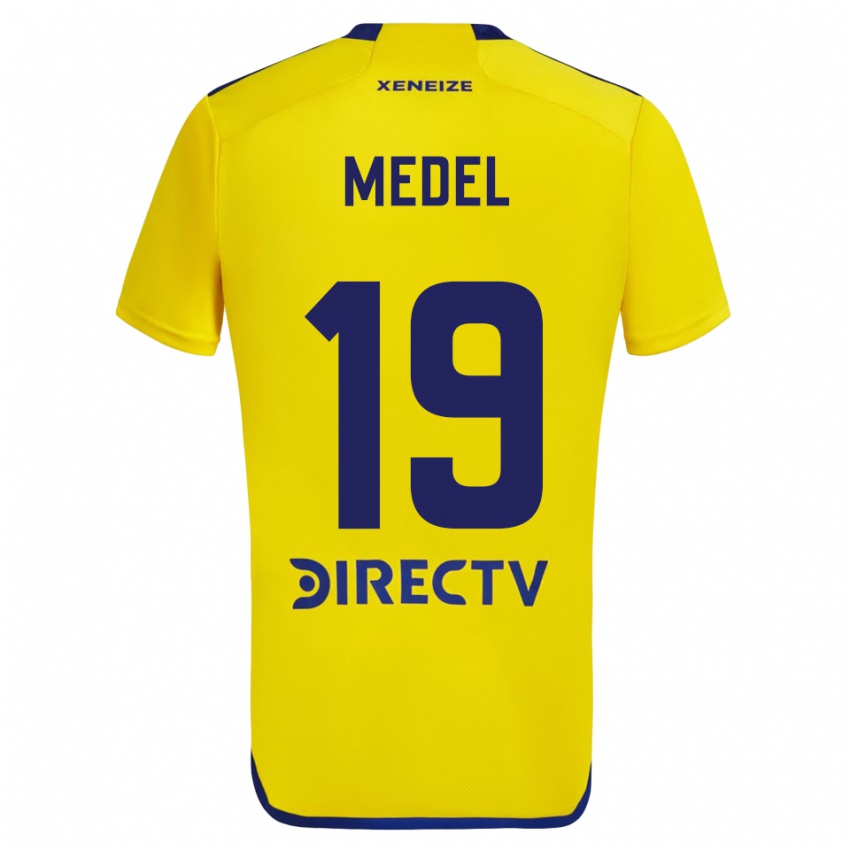 Børn Gary Medel #19 Gul Blå Udebane Spillertrøjer 2024/25 Trøje T-Shirt