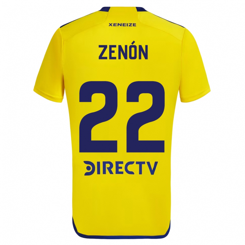 Børn Kevin Zenón #22 Gul Blå Udebane Spillertrøjer 2024/25 Trøje T-Shirt