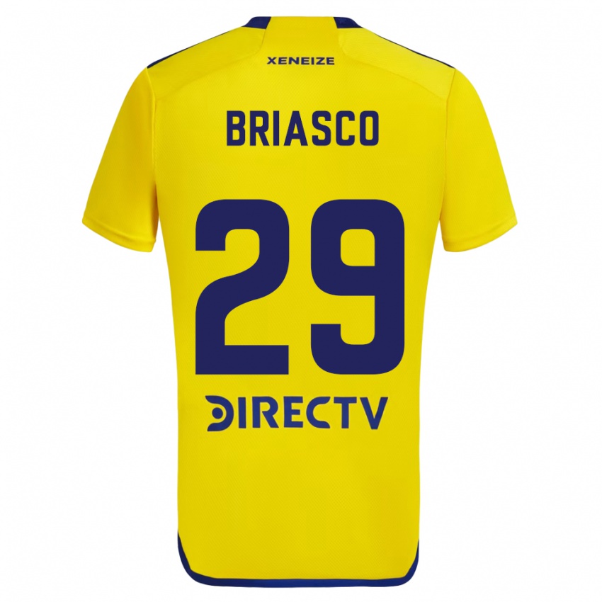 Børn Norberto Briasco #29 Gul Blå Udebane Spillertrøjer 2024/25 Trøje T-Shirt