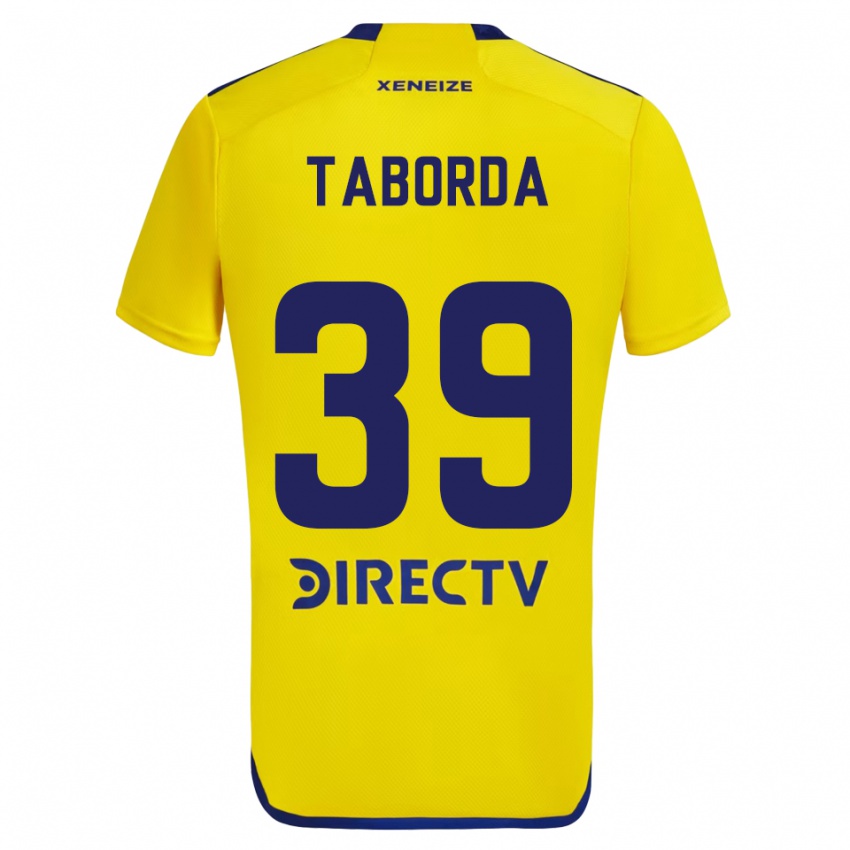 Børn Vicente Taborda #39 Gul Blå Udebane Spillertrøjer 2024/25 Trøje T-Shirt