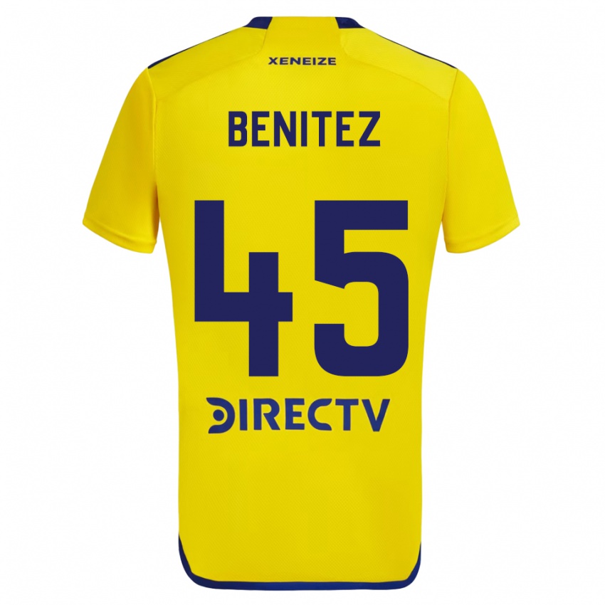 Børn Mauricio Benítez #45 Gul Blå Udebane Spillertrøjer 2024/25 Trøje T-Shirt