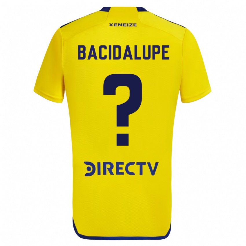 Børn Rodrigo Bacidalupe #0 Gul Blå Udebane Spillertrøjer 2024/25 Trøje T-Shirt