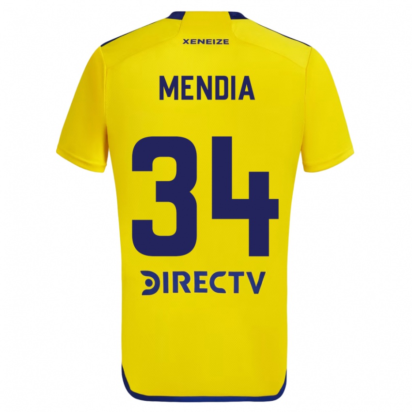 Børn Mateo Mendia #34 Gul Blå Udebane Spillertrøjer 2024/25 Trøje T-Shirt