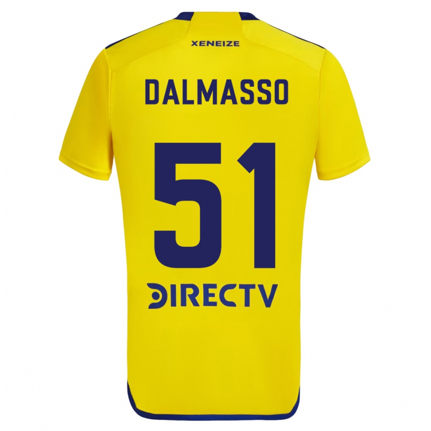 Børn Santiago Dalmasso #51 Gul Blå Udebane Spillertrøjer 2024/25 Trøje T-Shirt