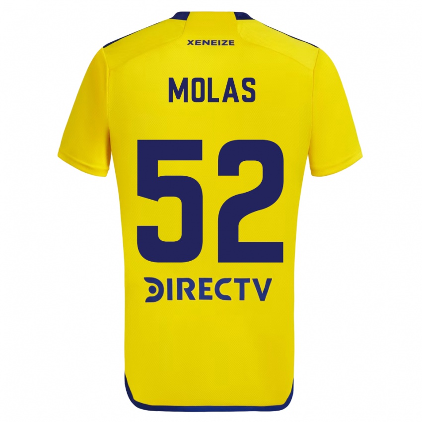 Børn Walter Molas #52 Gul Blå Udebane Spillertrøjer 2024/25 Trøje T-Shirt