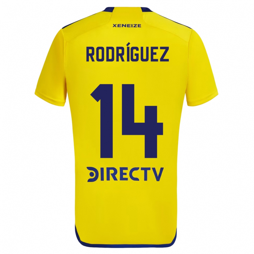 Børn Isaías Rodríguez #14 Gul Blå Udebane Spillertrøjer 2024/25 Trøje T-Shirt