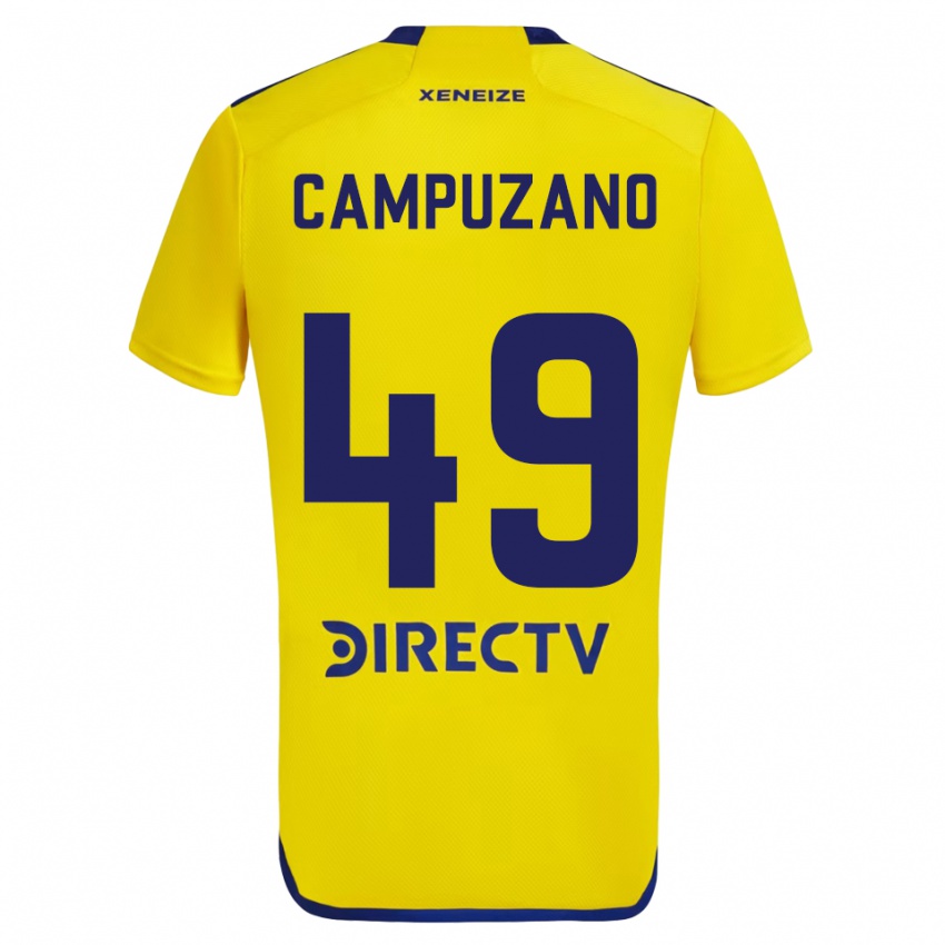 Børn Jorman Campuzano #49 Gul Blå Udebane Spillertrøjer 2024/25 Trøje T-Shirt