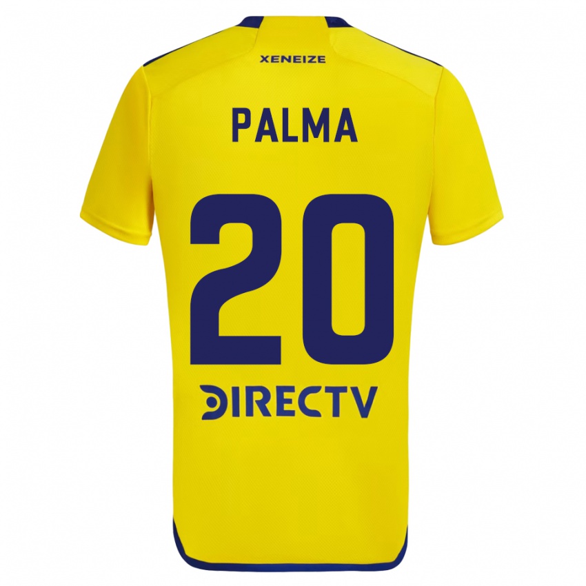 Børn Lucas Palma #20 Gul Blå Udebane Spillertrøjer 2024/25 Trøje T-Shirt