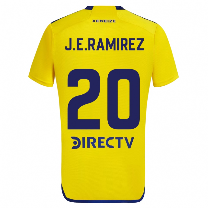 Børn Juan Edgardo Ramirez #20 Gul Blå Udebane Spillertrøjer 2024/25 Trøje T-Shirt