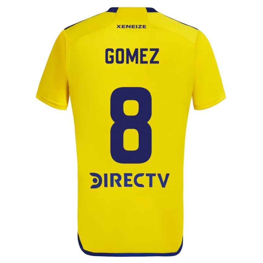 Børn Camila Gomez Ares #8 Gul Blå Udebane Spillertrøjer 2024/25 Trøje T-Shirt