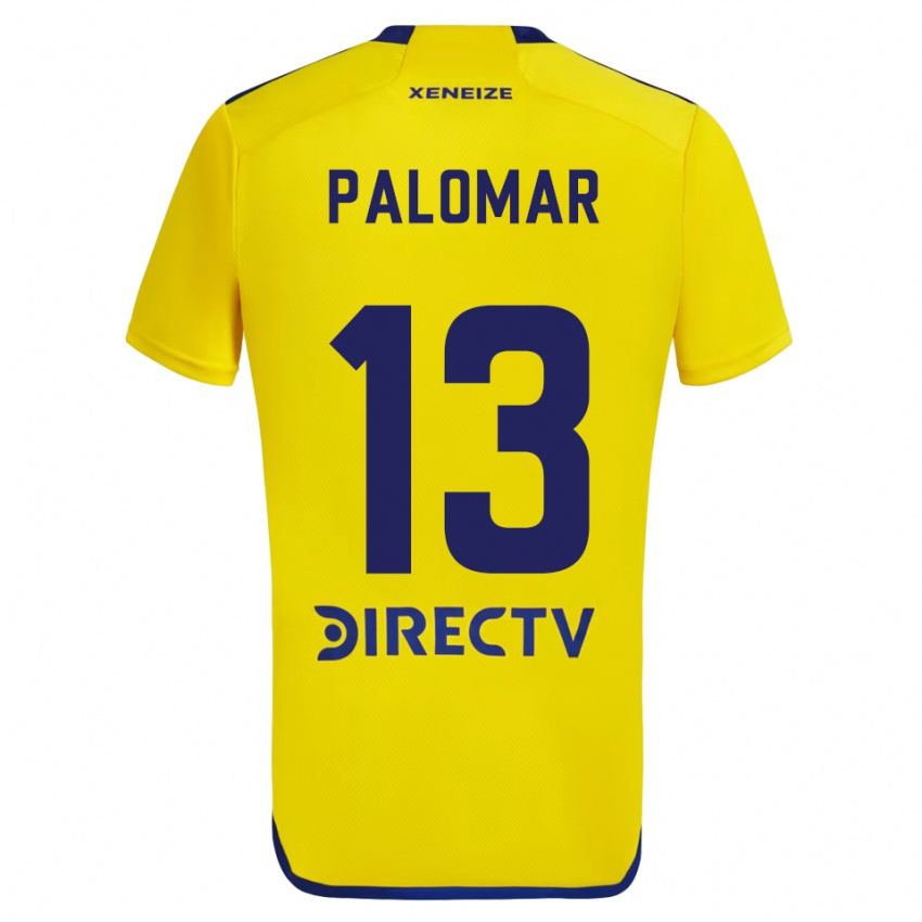 Børn Estefania Palomar #13 Gul Blå Udebane Spillertrøjer 2024/25 Trøje T-Shirt