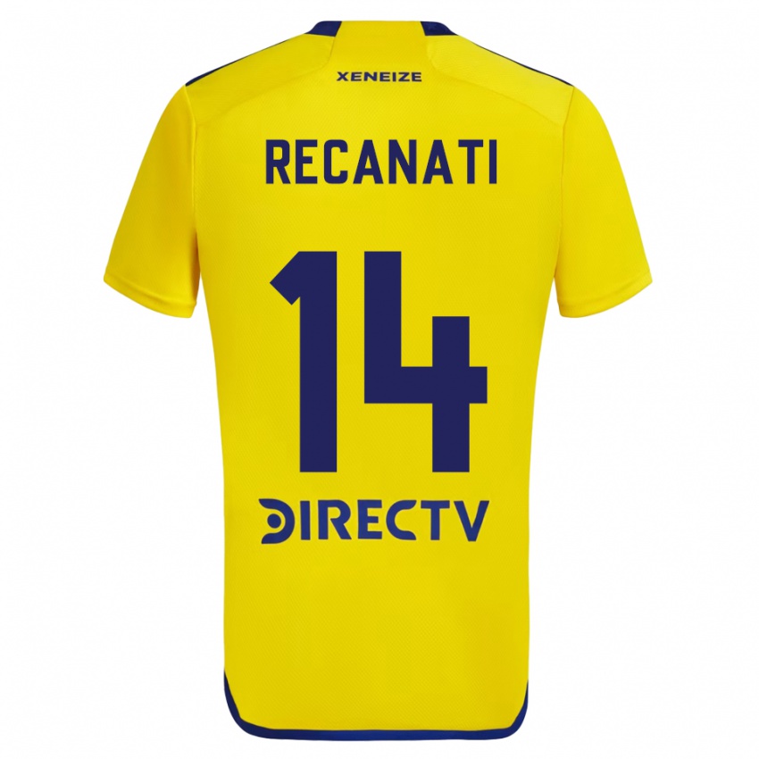 Børn Bianca Recanati #14 Gul Blå Udebane Spillertrøjer 2024/25 Trøje T-Shirt